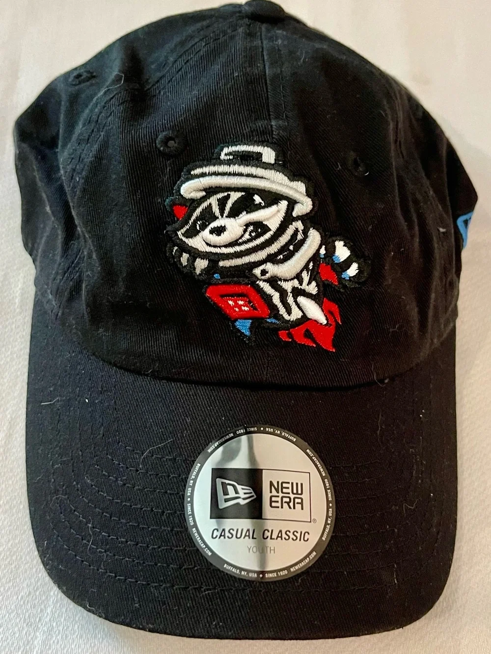 Rocket City Trash Pandas minor league baseball cap. Youth